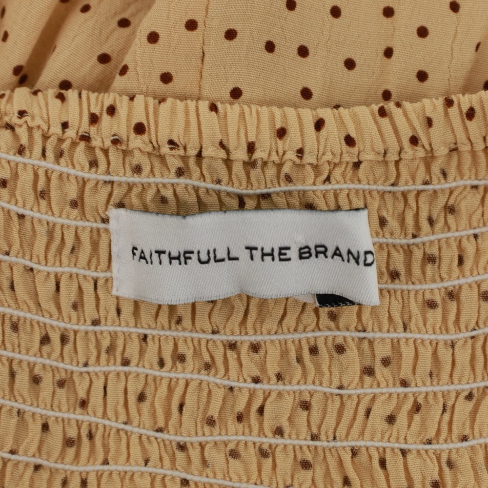 Faithfull the Brand Mirador Midi Dress Rossi Print Size 10 Polkadot Lace Up - Picture 8 of 12